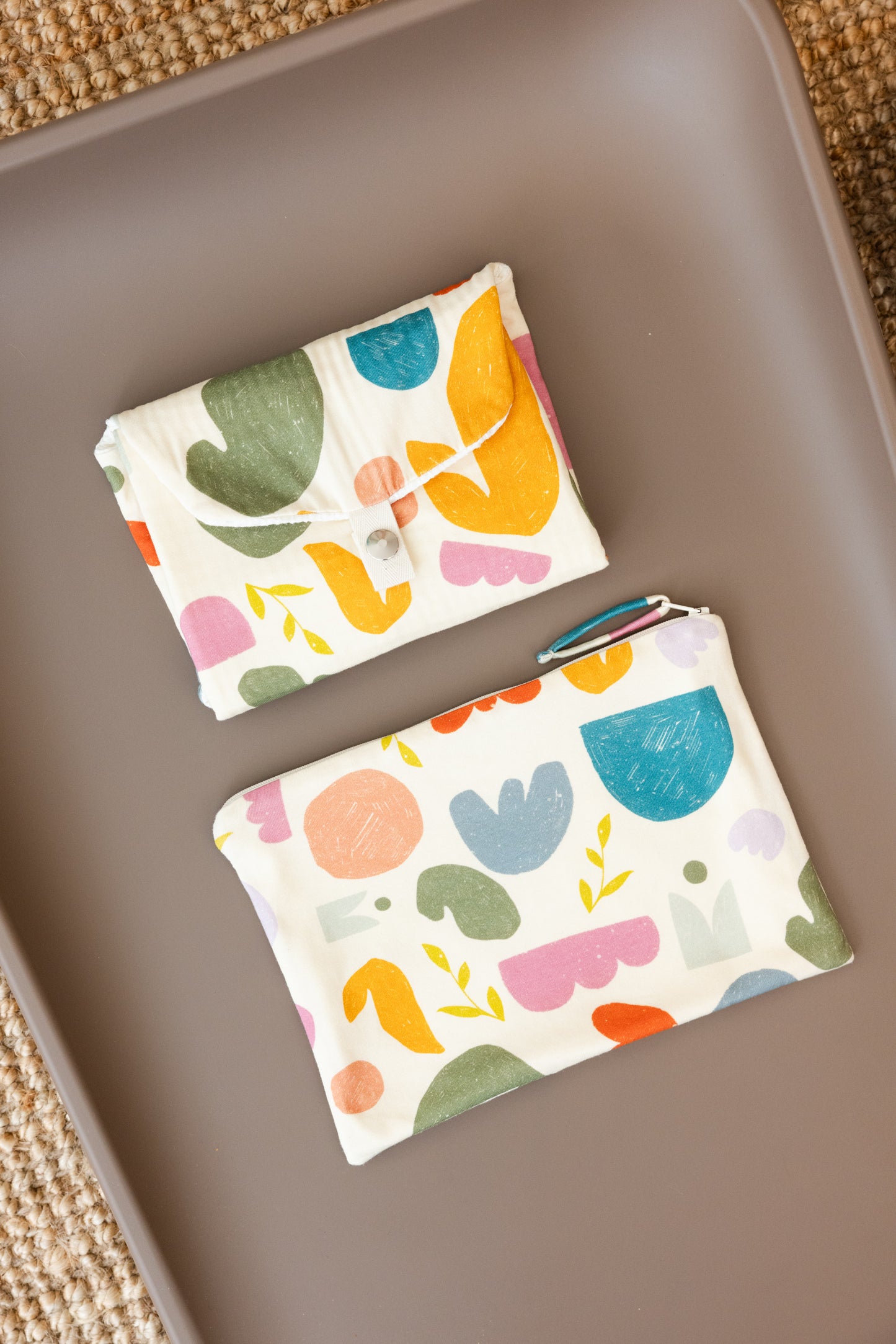 DUO Pochette + Tapis à langer BLOOM & JAVA