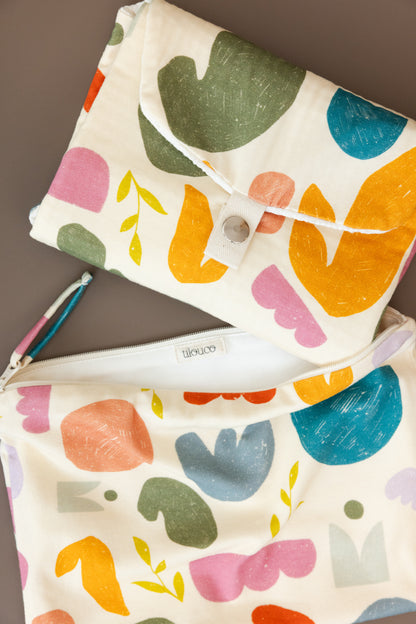 DUO Pochette + Tapis à langer BLOOM & JAVA